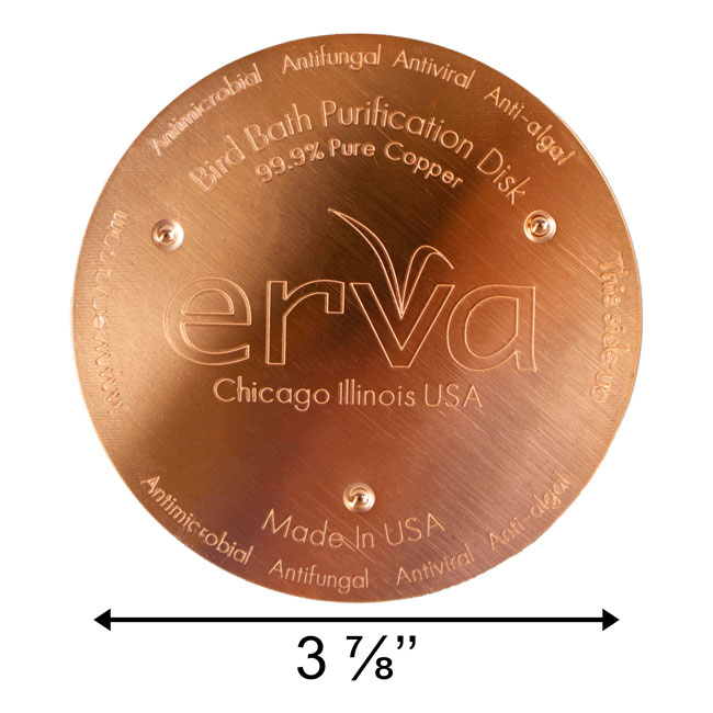 Copper Bird Bath Purification Disk for Cleaner Bird Bath Water - Image 3