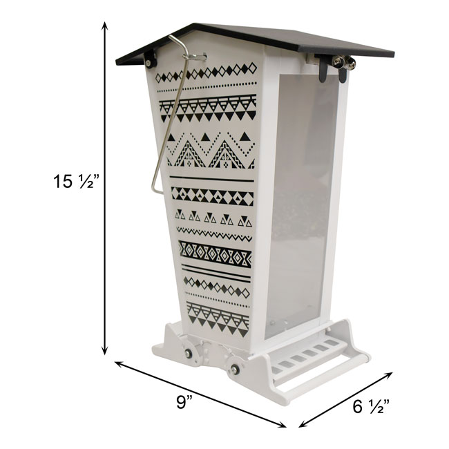 Wild Bird Lover's Squirrel Resistant Bird Feeder with Bohemian Print - Image 9