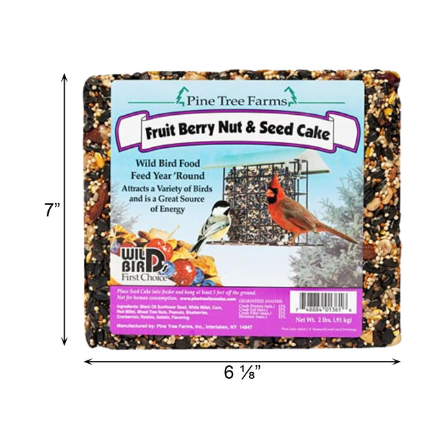 Bird Seed Cake 2 lb (8 Pack) – Fruit, Nut & Berry Blend - Image 4