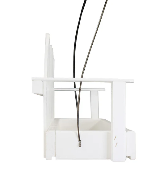 Amish Made Recycled Plastic Swing Bird Feeder, White – Hanging Seed Feeder - Image 7