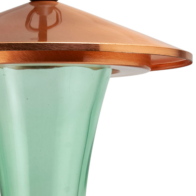 Glass Hummingbird Feeder with Copper Top – 15 oz | Woodlink Mid-Century Feeder - Image 4