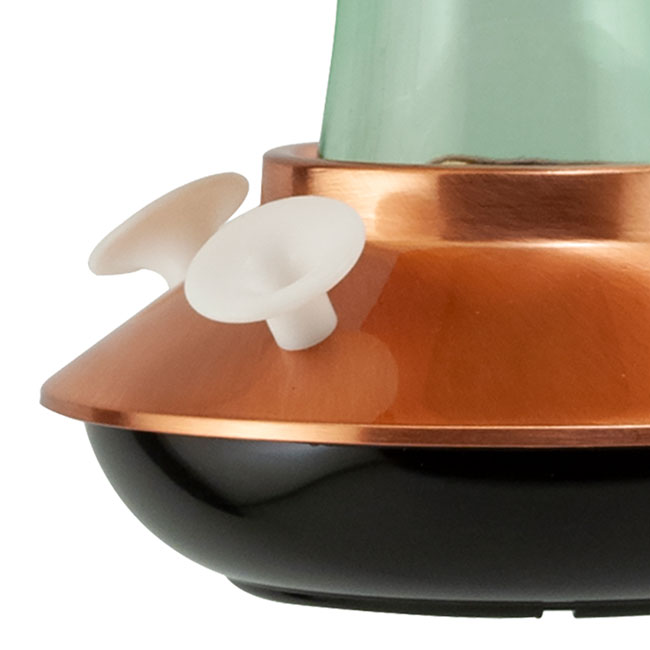 Glass Hummingbird Feeder with Copper Top – 15 oz | Woodlink Mid-Century Feeder - Image 3