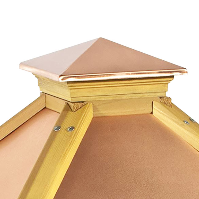 Gazebo Bird Feeder with Copper Roof – Large Outdoor Feeder - Image 5