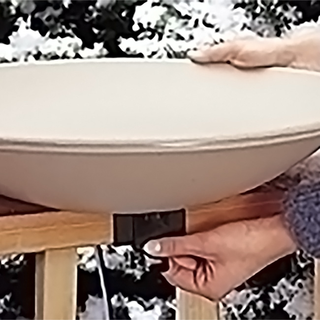 Allied Precision Heated Deck Mounted Bird Bath – Stone Color | 150W Heated Bird Bath Made in USA - Image 5