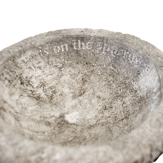 Athens "His Eye Is on the Sparrow" Concrete Bird Bath – Pre-Aged Finish | Made in USA - Image 6