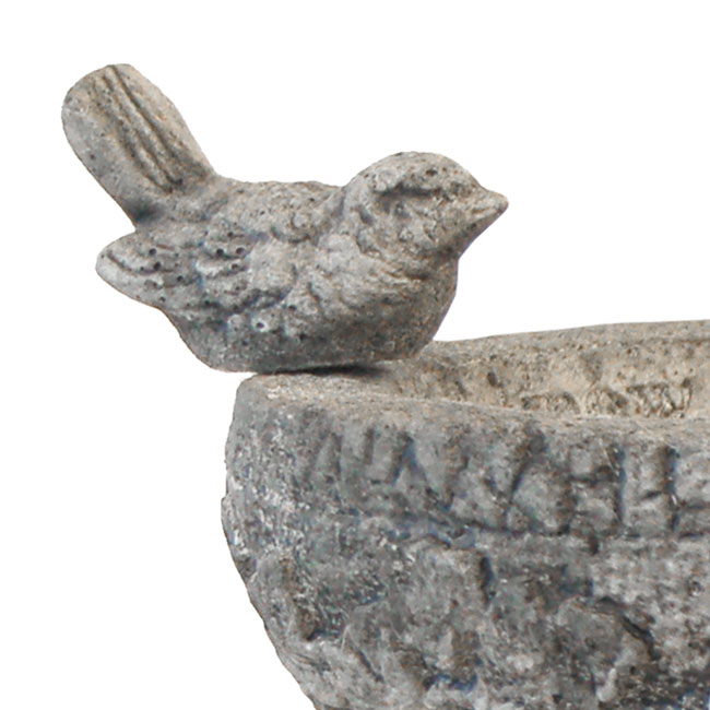 Athens "His Eye Is on the Sparrow" Concrete Bird Bath – Pre-Aged Finish | Made in USA - Image 5