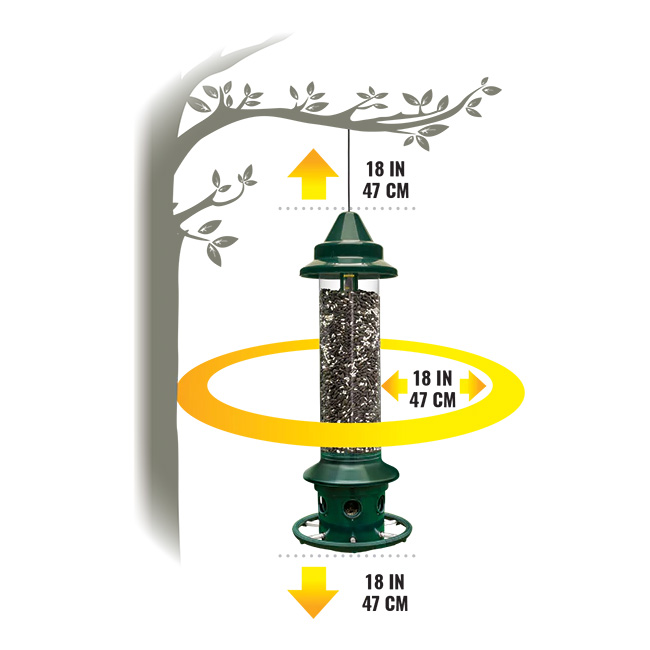 Brome Squirrel Buster Plus Weight-Sensitive Squirrel Proof Tube Bird Feeder – 3 Quart Capacity - Image 4