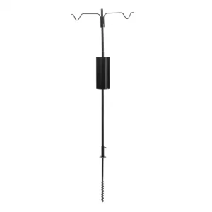 Birds Choice 2 arm bird feeder pole set with squirrel baffle and ground anchor