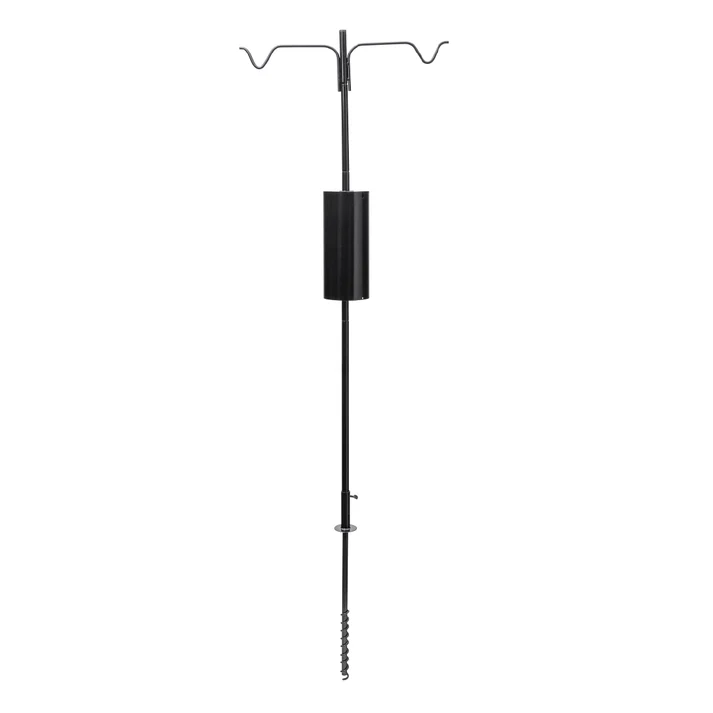 Birds Choice 2 arm bird feeder pole set with squirrel baffle and ground anchor