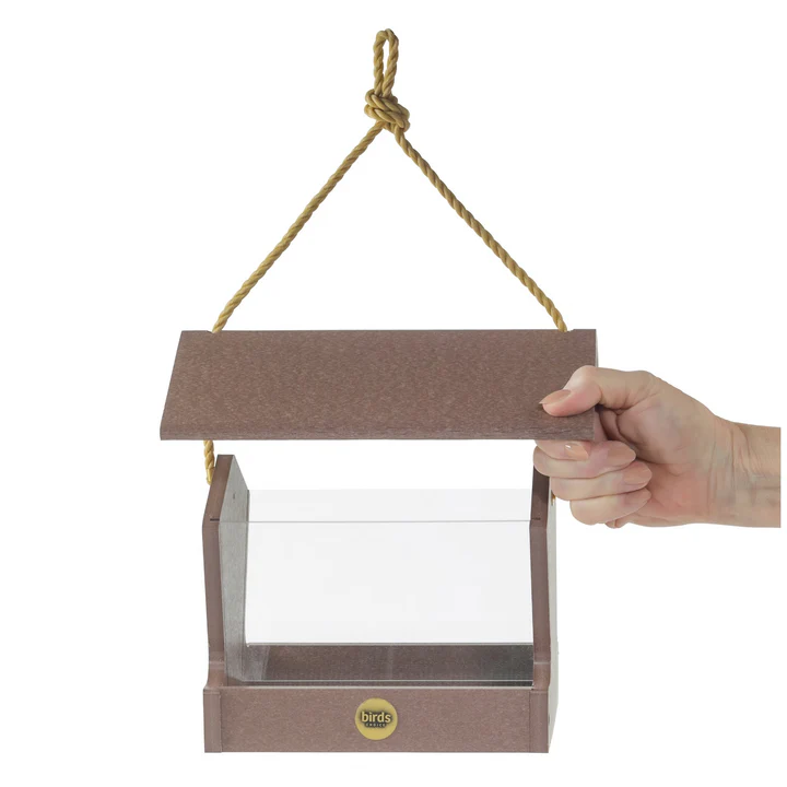 Medium Hopper Bird Feeder in Cinnamon Recycled Plastic | Made in USA - Image 3