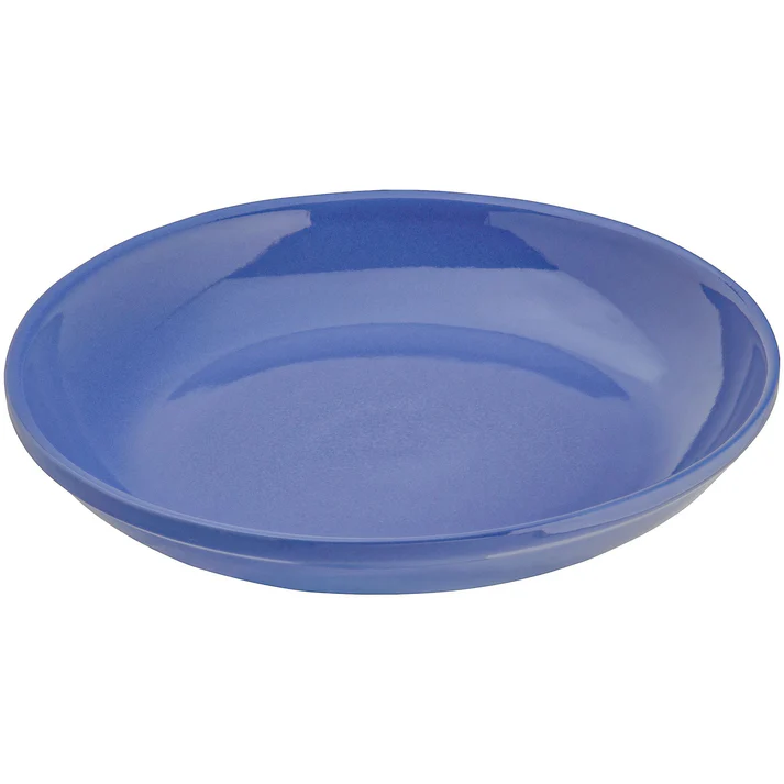 Ohio Stoneware Summer Blue Bird Bath – USA Made Glazed Clay Pedestal Bird Bath - Image 5