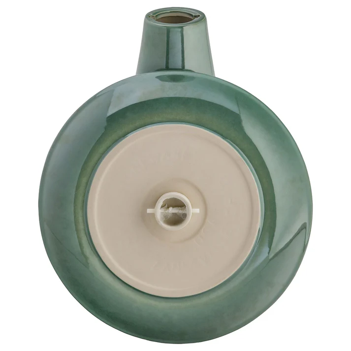 Ohio Stoneware Summer Green Bird Bath – USA Made Glazed Clay Pedestal Bird Bath - Image 2