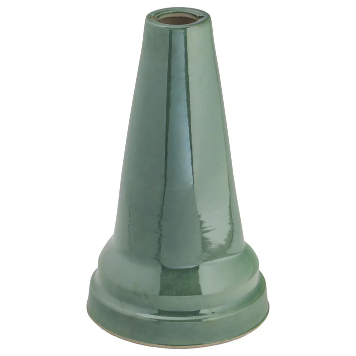 Ohio Stoneware Summer Green Bird Bath – USA Made Glazed Clay Pedestal Bird Bath - Image 4