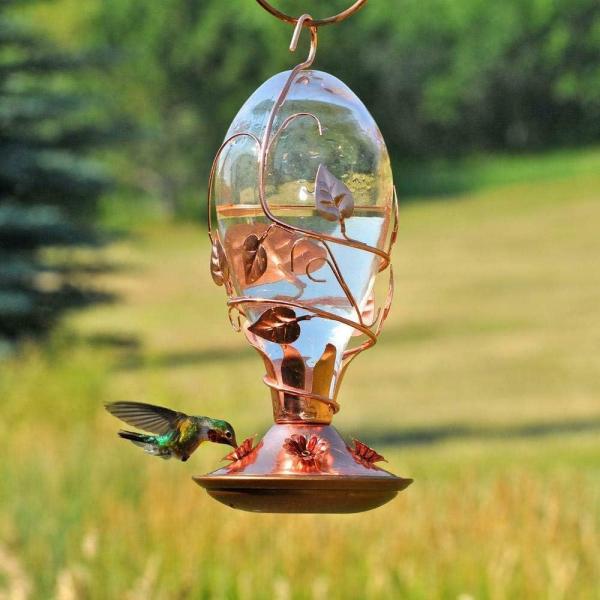Avant Garden Looking Glass 32 oz Hummingbird Feeder – Decorative Glass Nectar Feeder - Image 2