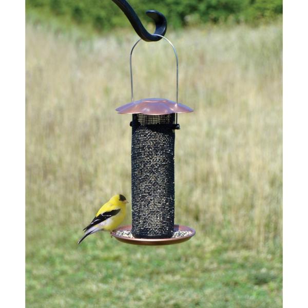 Copper Mesh Thistle Bird Feeder for Finches | Hanging Nyjer Seed Feeder - Image 2