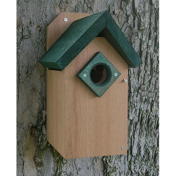 Bluebird House with Green Roof | Western Red Cedar Bluebird Nesting Box - Image 2