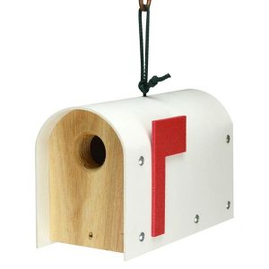 Martha's Mailbox Wren House handcrafted from Western Red Cedar and durable PVC with hanging cord for backyard wrens