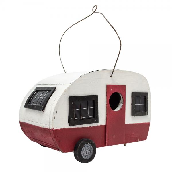 Mother-In-Law Suite Bird House vintage camper hanging birdhouse for backyard birds