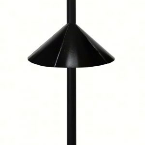 Squirrel Defeater Snap-On Pole Baffle installed on a bird feeder pole to stop squirrels