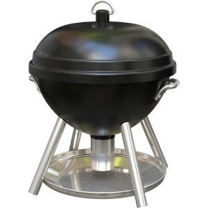 Black Kettle Grill Bird Feeder decorative metal backyard bird feeder with gravity-fed seed tray and 2.5 pound seed capacity