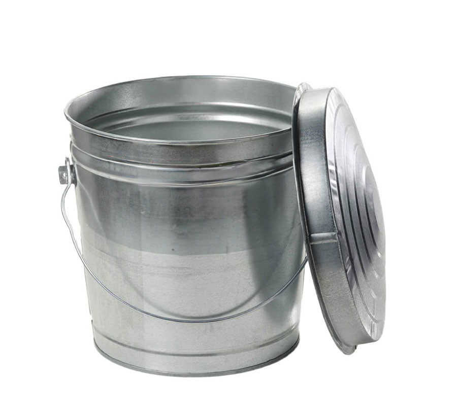 Galvanized Steel Bird Seed Storage Can with Locking Lid