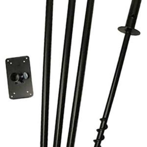 Erva birding pole with ground auger for bird feeders and bird houses