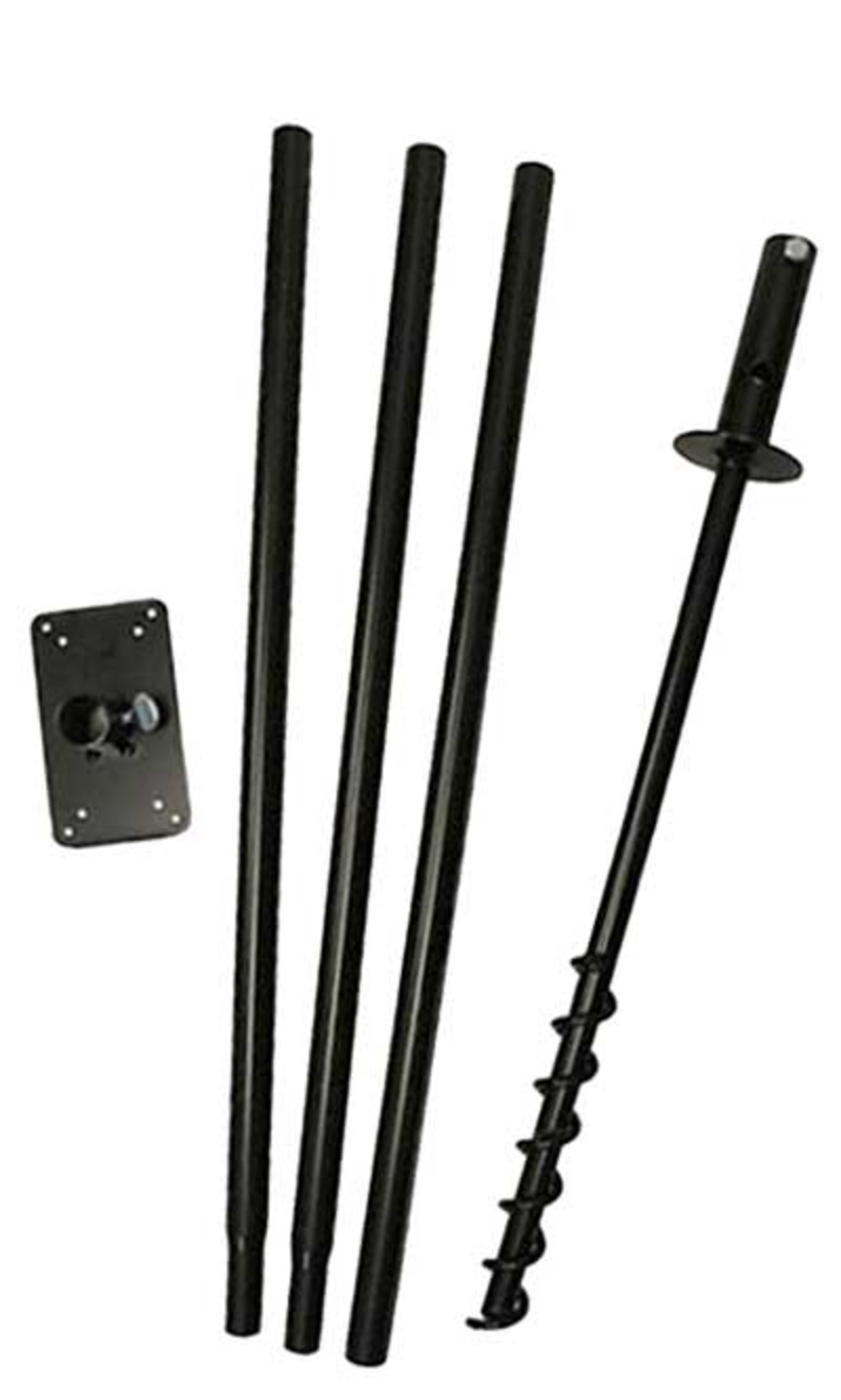 Erva birding pole with ground auger for bird feeders and bird houses