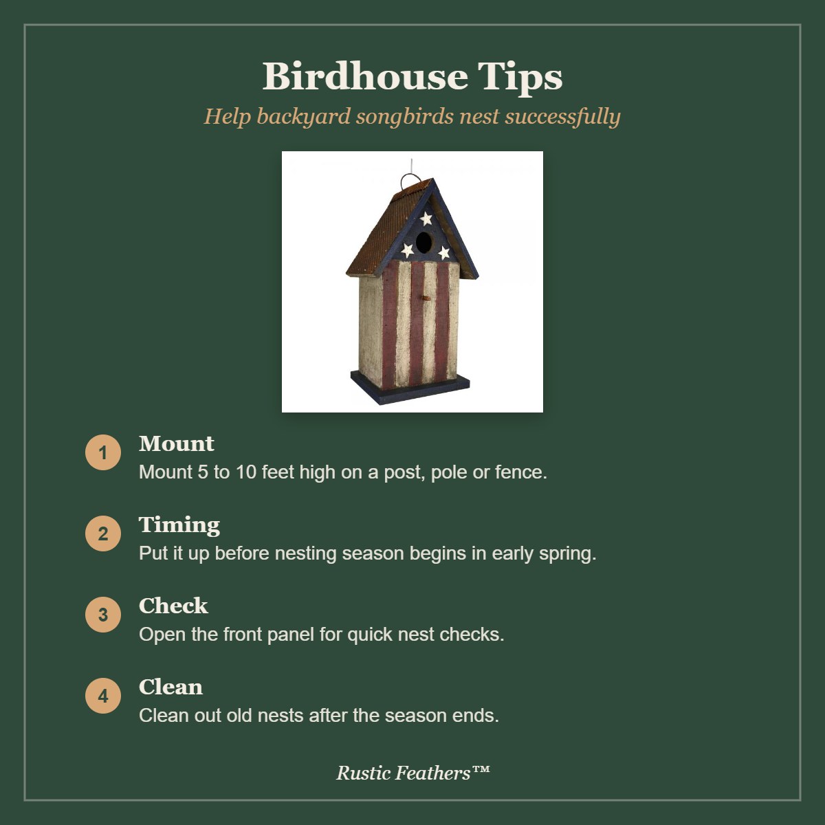 Birdhouse tips