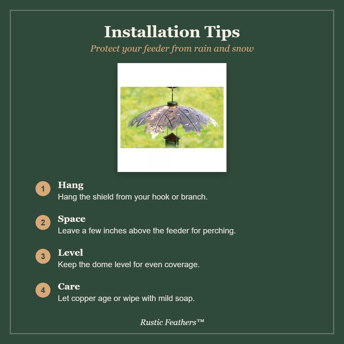 Weather shield installation tips: hang, space, level and care
