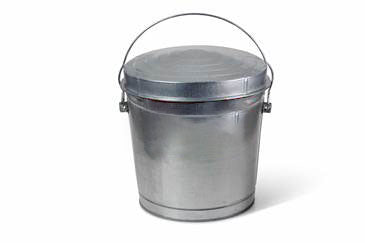 Galvanized Steel Bird Seed Storage Can with Locking Lid - view 2