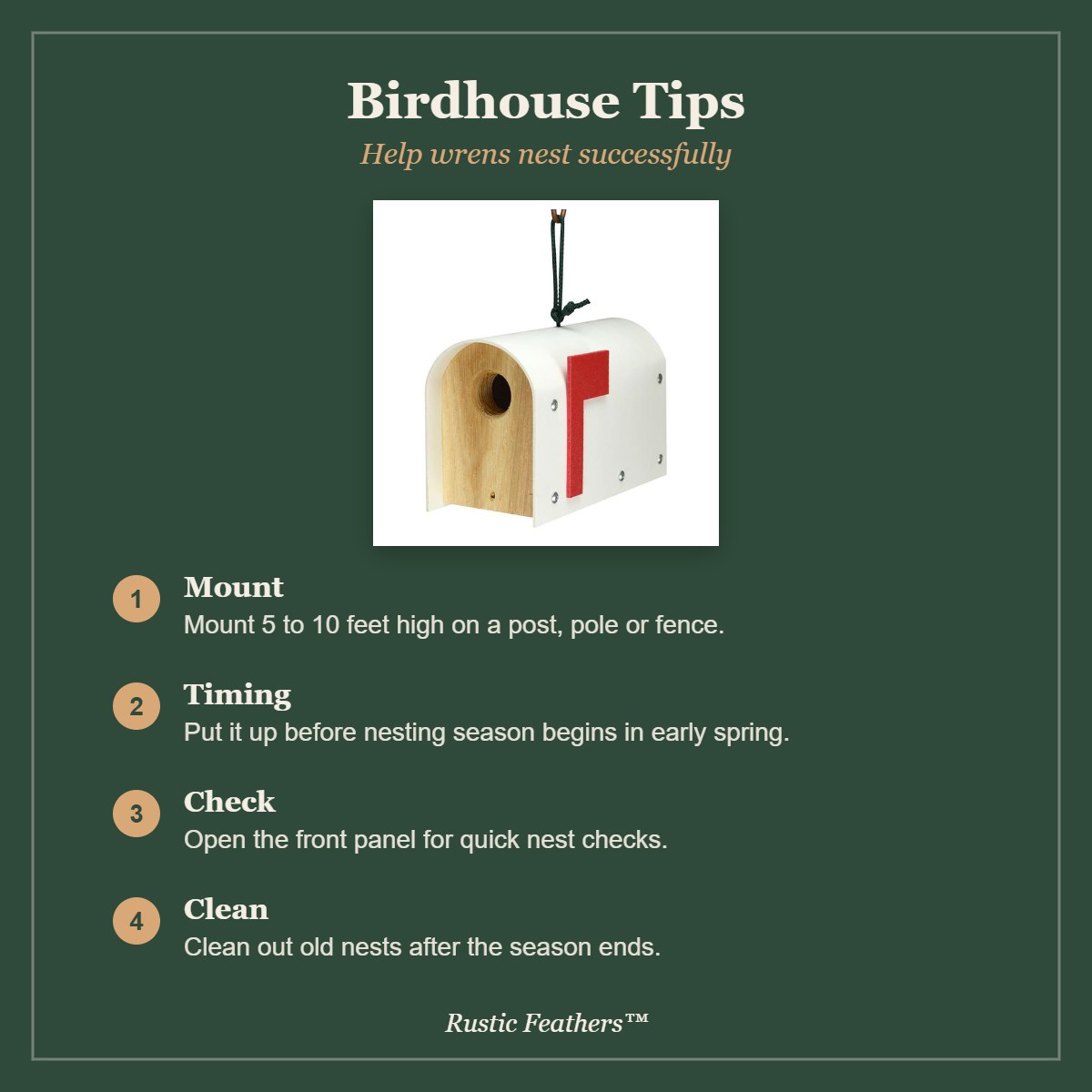 Birdhouse tips for wrens