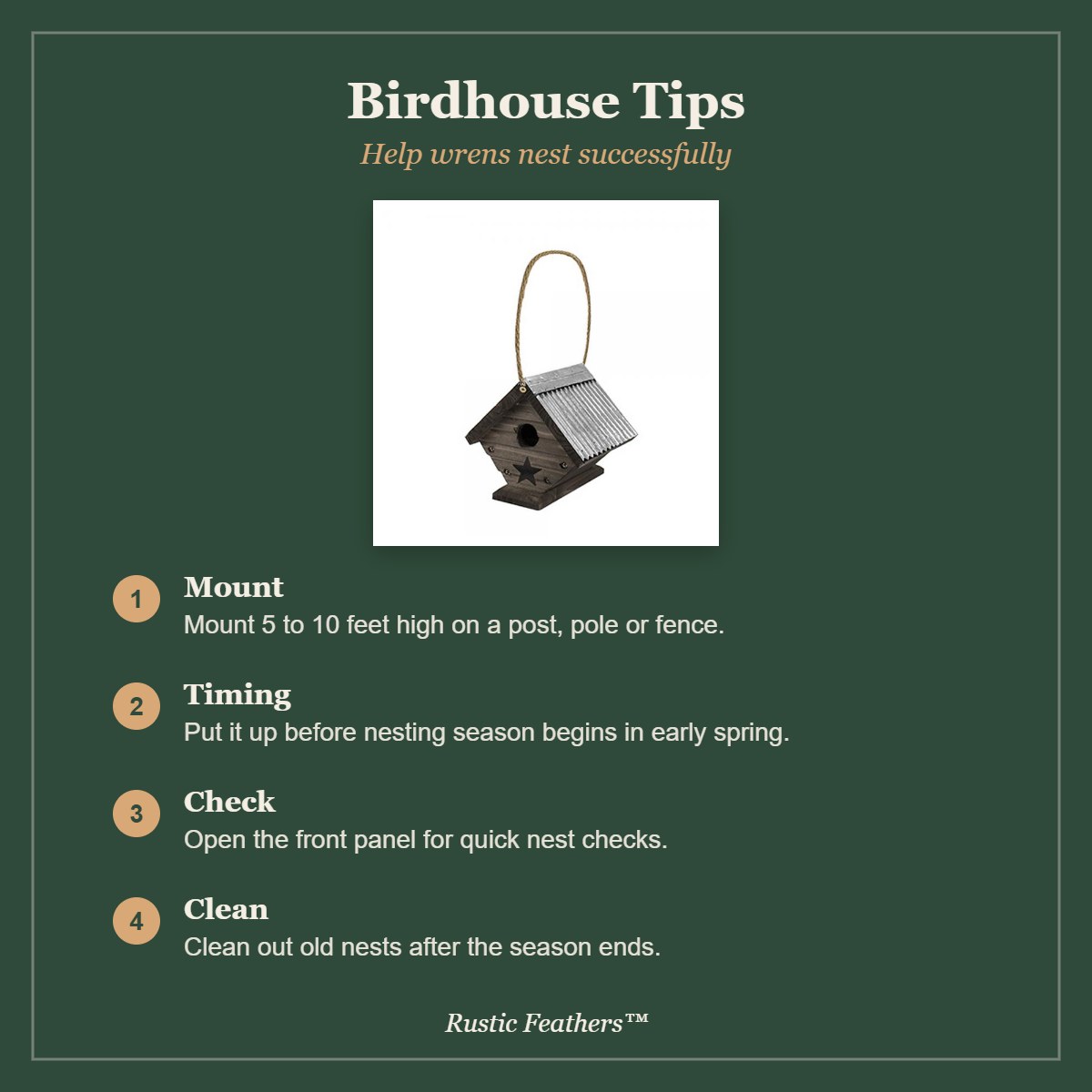 Birdhouse Tips for the Farmhouse Wren House