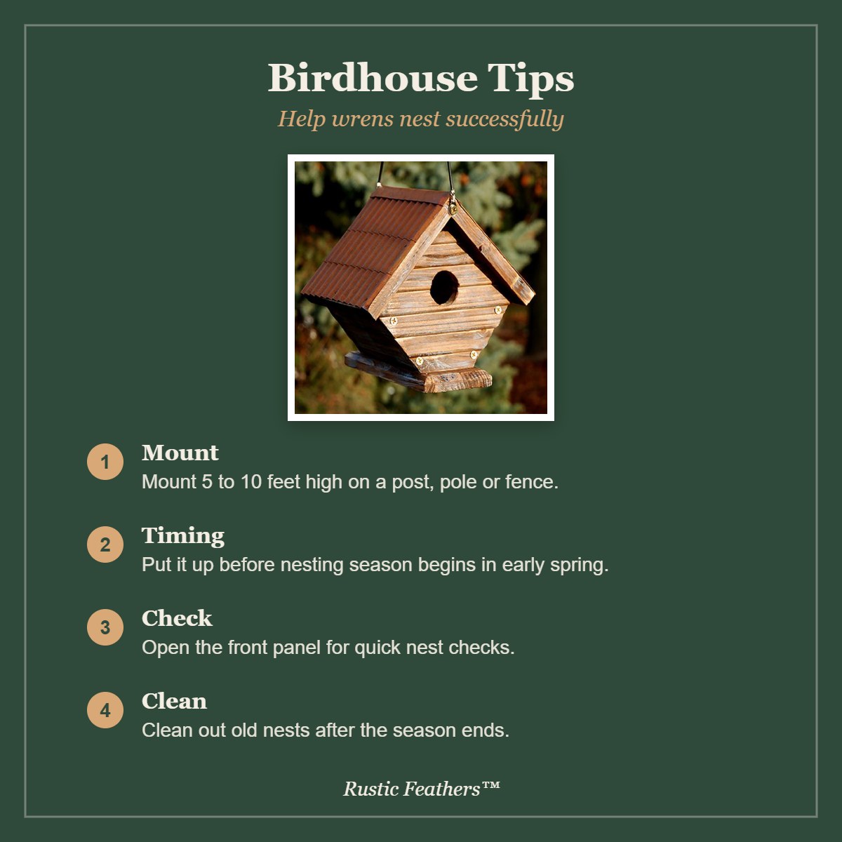 Birdhouse Tips for the Rustic Wooden Wren House